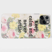 Keep calm and gratitude phrase iPhoneケース (裏面横)