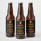 Keep Calm and Have a Beer ビールラベル (ボトル)