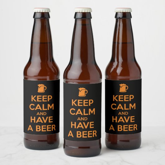 Keep Calm and Have a Beer ビールラベル (ボトル)
