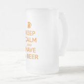 Keep Calm and Have a Beer フロストグラスビールジョッキ (正面右)