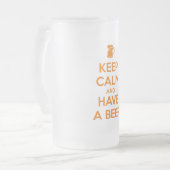Keep Calm and Have a Beer フロストグラスビールジョッキ (正面左)