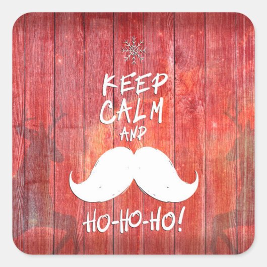 Keep calm and Ho-Ho-ho スクエアシール (正面)