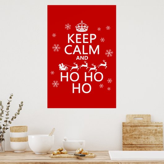 Keep Calm and Ho Ho Ho ポスター (キッチン)