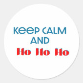 Keep calm and ho ho ho ラウンドシール (正面)
