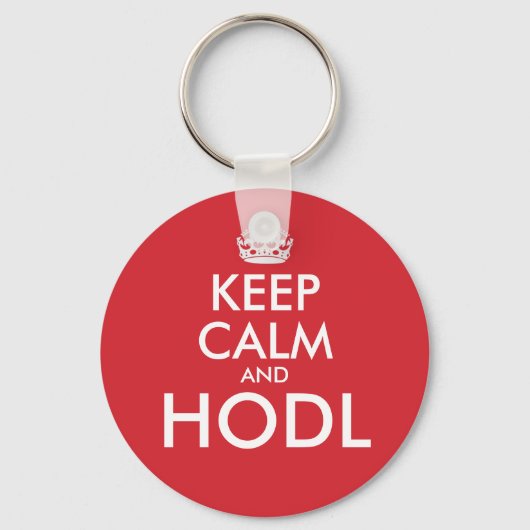 Keep Calm and HODL! bitcoin HODLER key ring キーホルダー (正面)