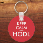 Keep Calm and HODL! bitcoin HODLER key ring キーホルダー (正面)