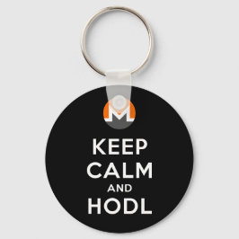 Keep Calm and Hodl Monero Keychain (Black) キーホルダー