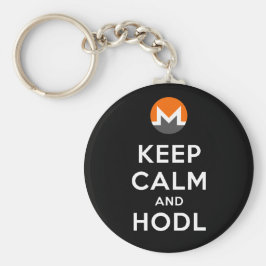 Keep Calm and Hodl Monero Keychain (Black) キーホルダー