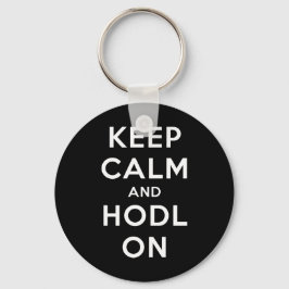 Keep Calm and Hodl On Basic Keychain (Dark) キーホルダー