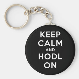 Keep Calm and Hodl On Basic Keychain (Dark) キーホルダー