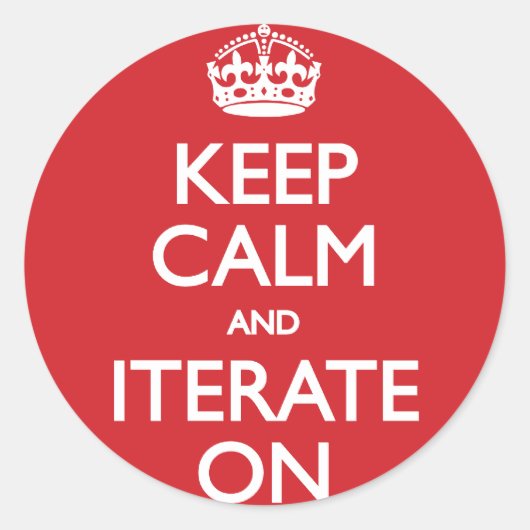 Keep calm and iterate on ラウンドシール (正面)