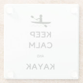 Keep Calm and Kayak   ガラスコースター (裏面)