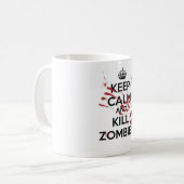 Keep Calm and Kill Zombies コーヒーマグカップ (正面左)