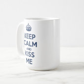 Keep Calm and Kiss Me コーヒーマグカップ (正面左)