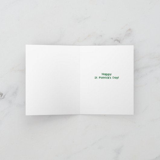 Keep Calm and Leprechaun St. Patrick's Day Card カード (内部)