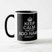 Keep Calm and Let add name handle it Big マグカップ (左)