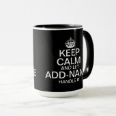 Keep Calm and Let add name handle it Big マグカップ (正面右)
