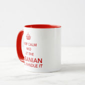 Keep Calm and Let The Albanian Girl Handle It 赤色 マグカップ (正面左)