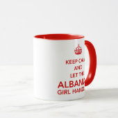 Keep Calm and Let The Albanian Girl Handle It Red マグカップ (正面右)