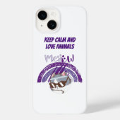 keep calm and love animals phrase Case-Mate iPhoneケース (裏面)