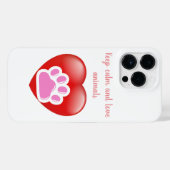 keep calm and love animals phrase iPhoneケース (裏面横)
