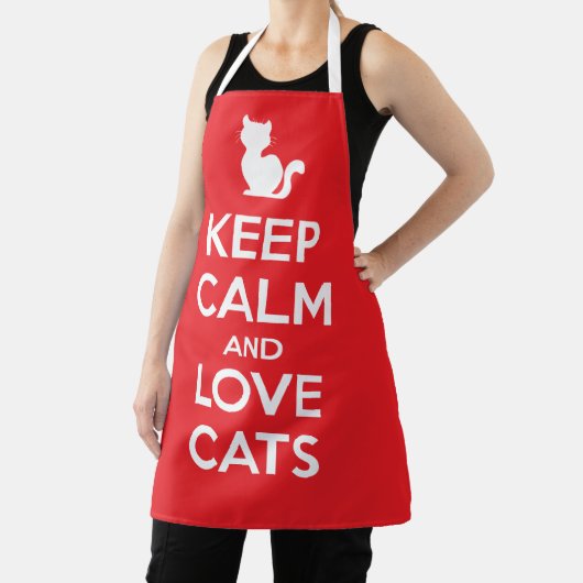 Keep Calm and Love Cats エプロン (インサイチュ)
