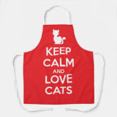 Keep Calm and Love Cats エプロン (正面)