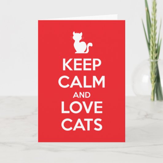 Keep Calm and Love Cats カード (正面)
