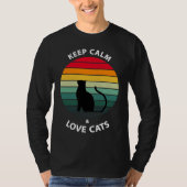 Keep calm and love cats tシャツ (正面)