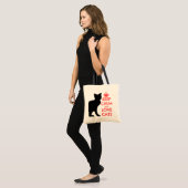 Keep calm and love cats tote bag トートバッグ (正面(モデル))
