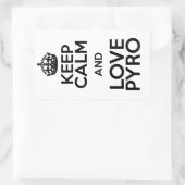 KEEP CALM AND LOVE PYRO 長方形シール (バッグ)