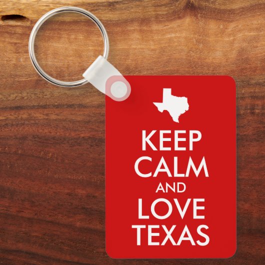 Keep Calm and Love Texas キーホルダー (正面)