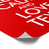Keep Calm and Love Texas ポスター (角)
