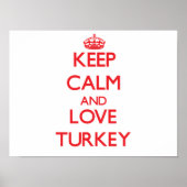 Keep Calm and Love Turkey ポスター (正面)