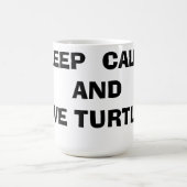 Keep Calm and Love Turtles コーヒーマグカップ (中央)