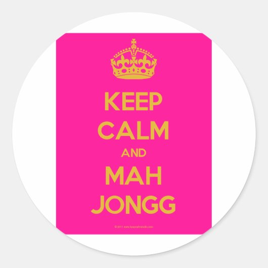 Keep-Calm-And-Mah-Jongg.pdf ラウンドシール (正面)