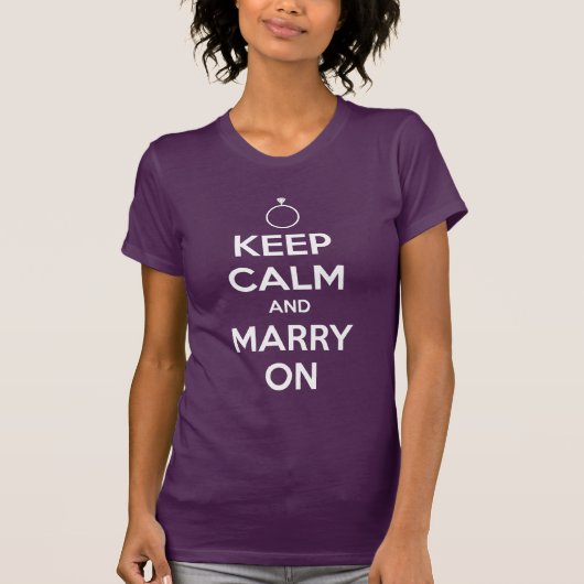 Keep Calm and Marry On - ウェディングTシャツ Tシャツ (正面)