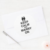 KEEP CALM AND MARRY ON (LES ラウンドシール (封筒)
