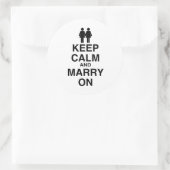 KEEP CALM AND MARRY ON (LES ラウンドシール (バッグ)