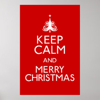 Keep Calm and Merry Christmas Poster ポスター