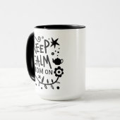 Keep Calm and Mom On Trendy Quote マグカップ (正面左)