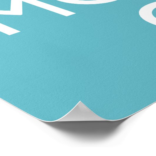 Keep Calm and Moose On Moose poster art (Blue) ポスター (角)