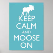 Keep Calm and Moose On Moose poster art (Blue) ポスター (正面)