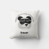 Keep Calm and Panda On クッション (正面)