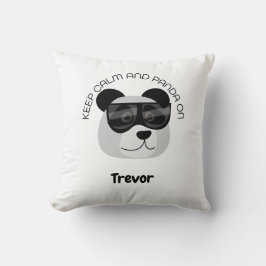 Keep Calm and Panda On クッション