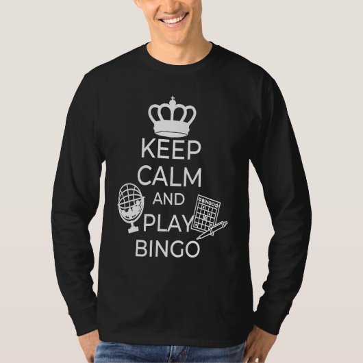 Keep Calm And Play Bingo Gamling Casino Bingo 1 Tシャツ (正面)