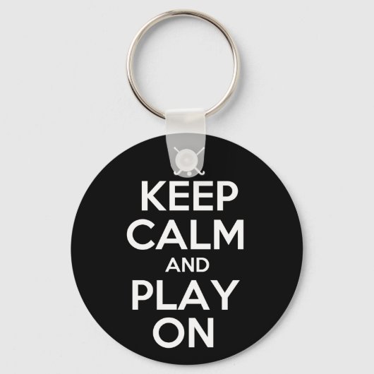 Keep Calm and Play On - Field Hockey キーホルダー (正面)