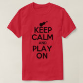 Keep Calm and Play On Violin Tシャツ (デザイン正面)