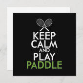 Keep Calm And Play Paddle 招待状 (正面/裏面)