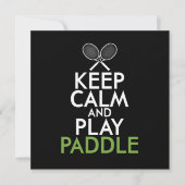 Keep Calm And Play Paddle 招待状 (正面)